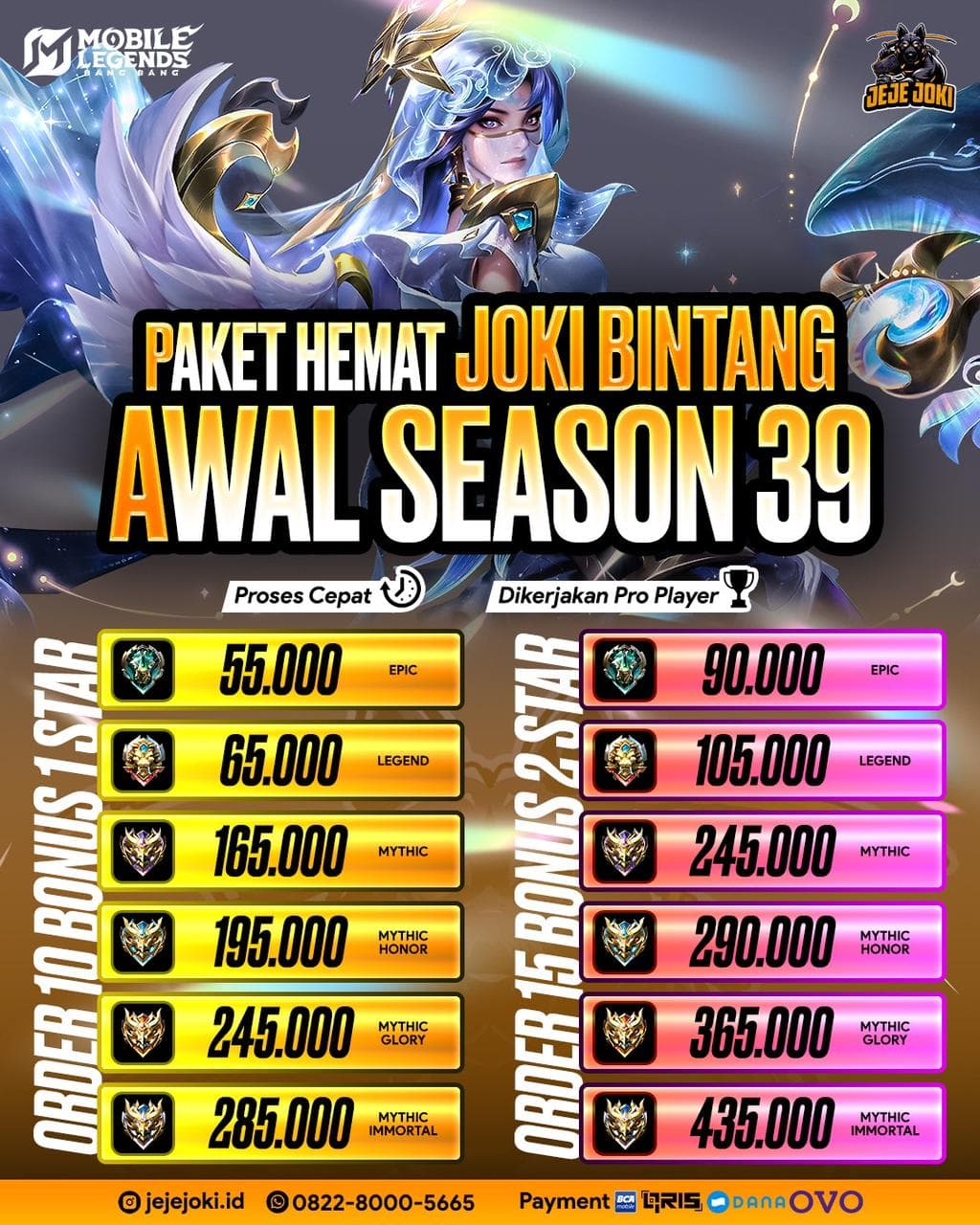Paket Hemat Joki Bintang Season 39